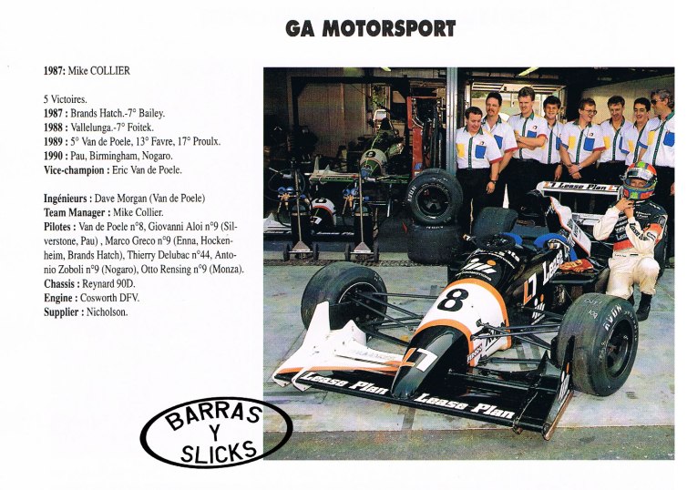 La pequeña estructura de GA Racing funcionó muy bien ese 1990